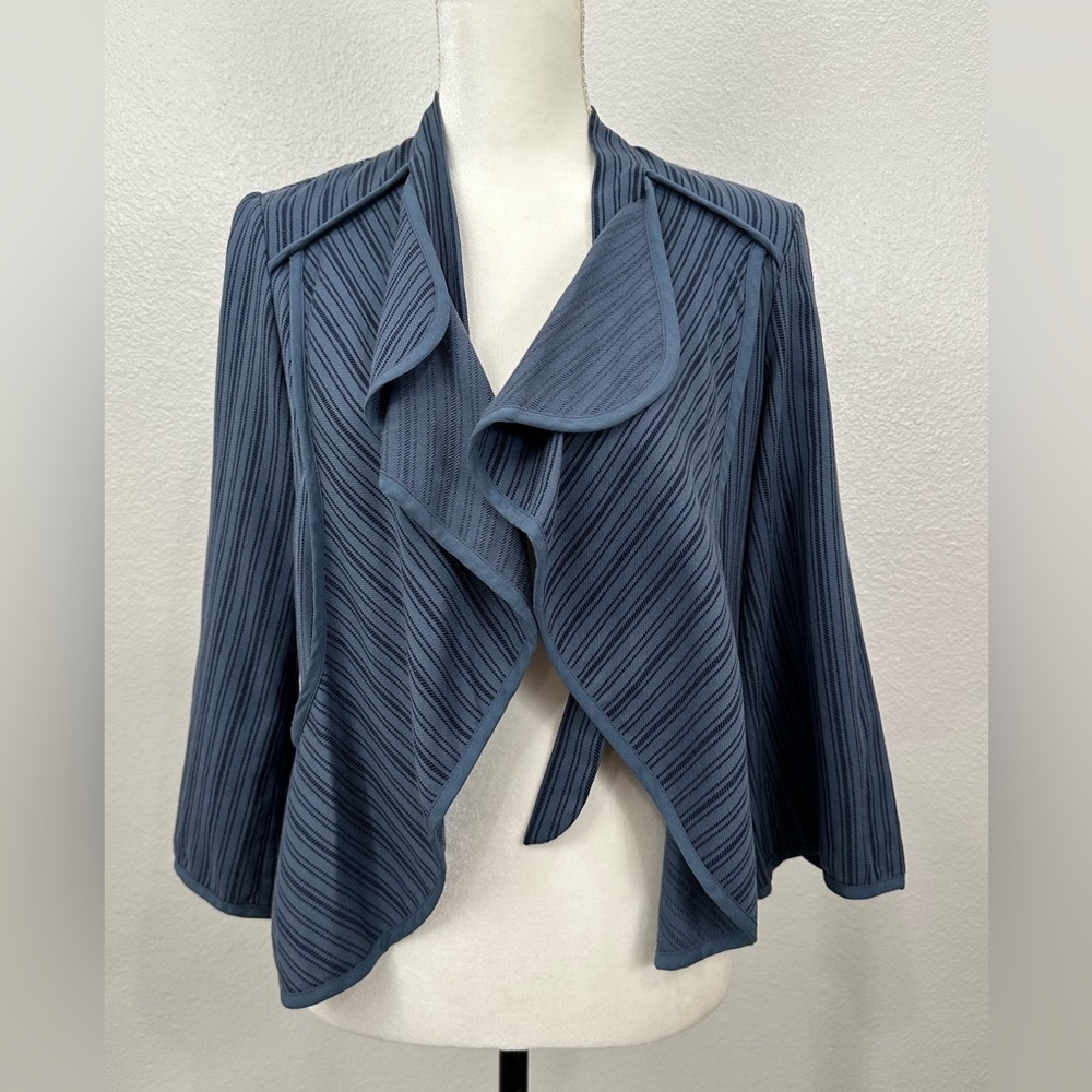 Cabi Must Have #870 Cascade Jacket Blue Tie Size Small